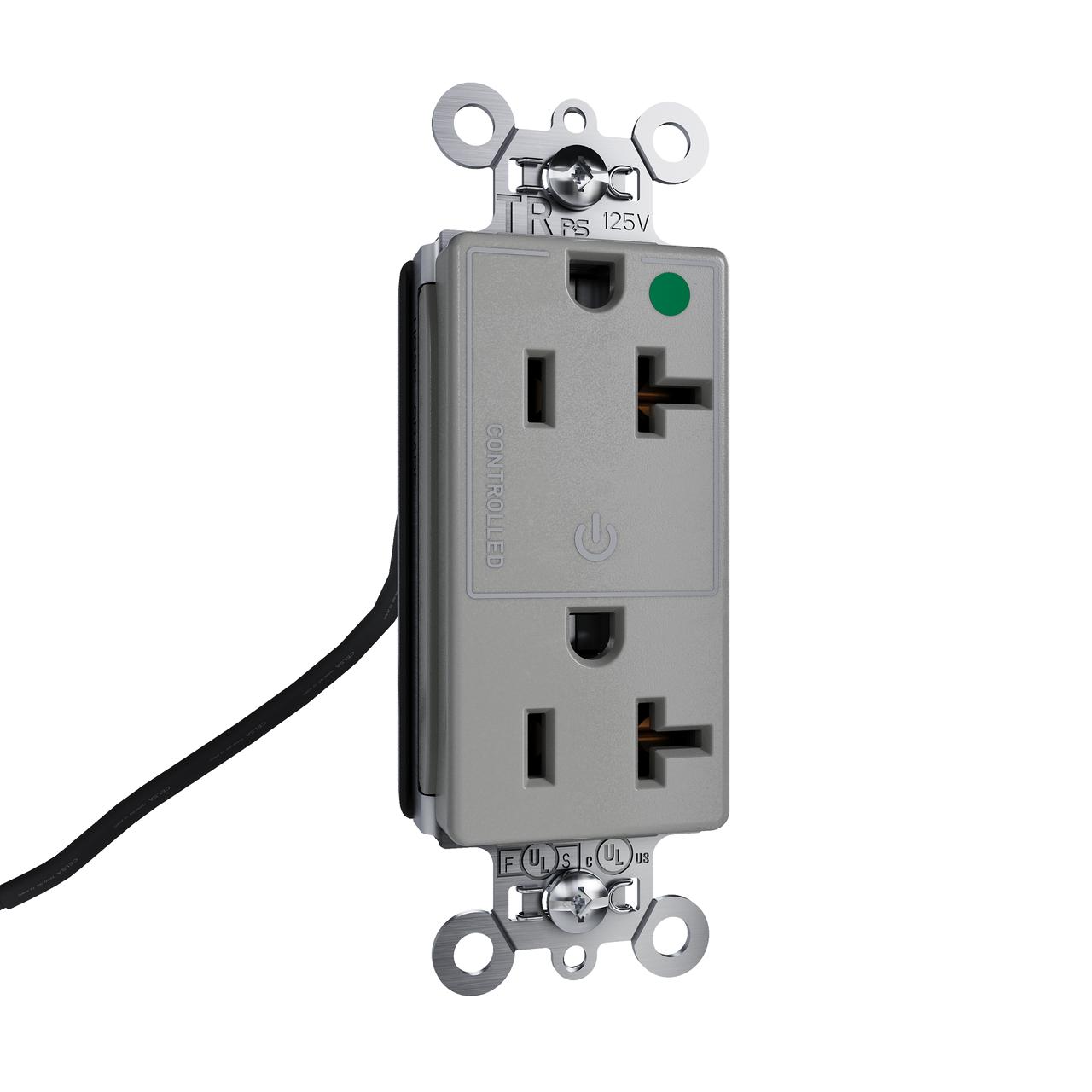 Pass & Seymour® PTTR26362HGCHGRY Straight Blade Receptacles