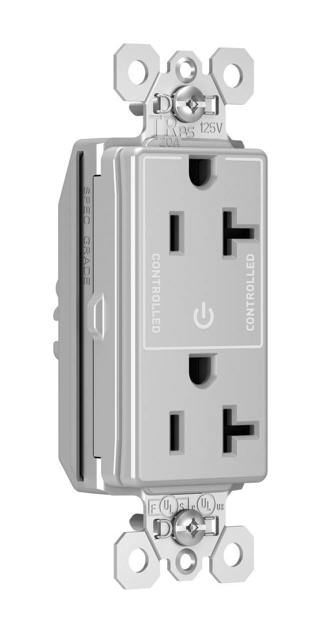 Pass & Seymour® PTTR26362SCCHGRY Straight Blade Receptacles