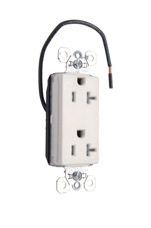 Pass & Seymour® PTTR26362SCW Straight Blade Receptacles