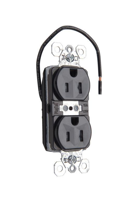 Pass & Seymour® PTTR5262CDBK Straight Blade Receptacles