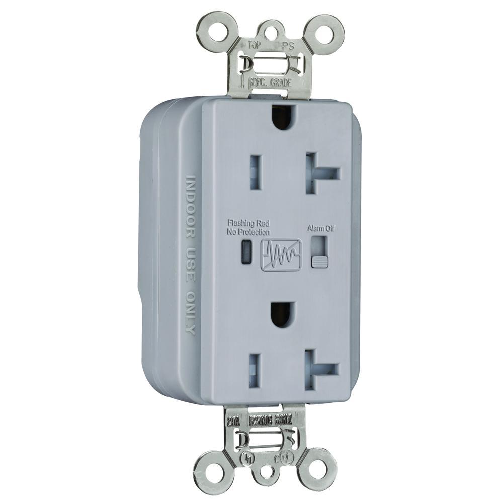 Pass & Seymour® PTTR5362GRY Straight Blade Receptacles