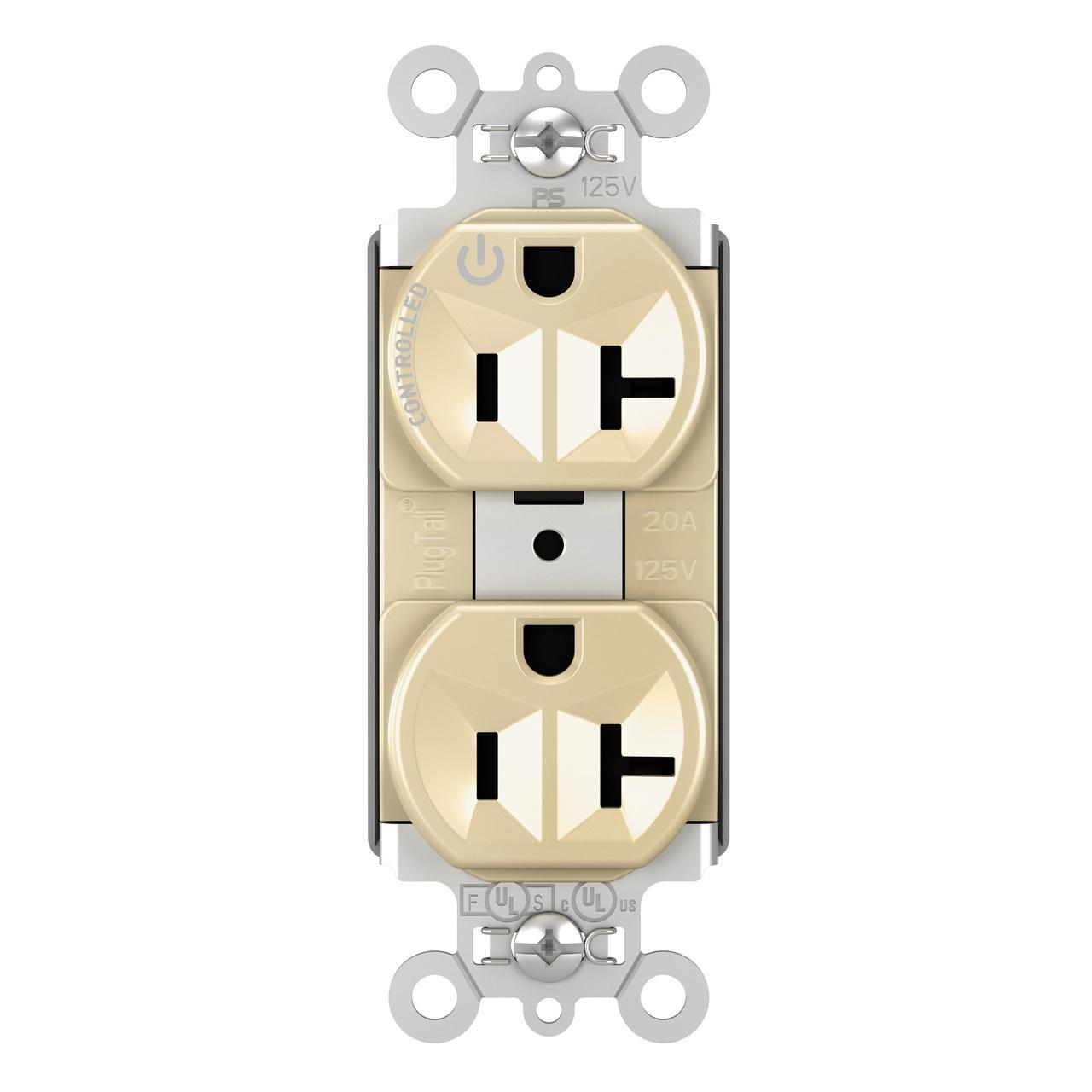 Pass & Seymour® PTTR5362SCCHI Straight Blade Receptacles