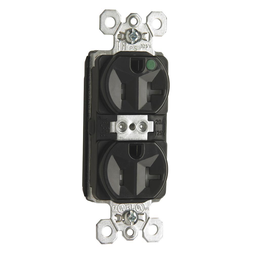 Pass & Seymour® PTTR8300BK Straight Blade Receptacles