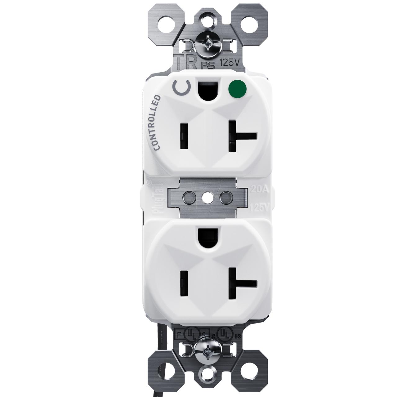 Pass & Seymour® PTTR8300CHW Straight Blade Receptacles