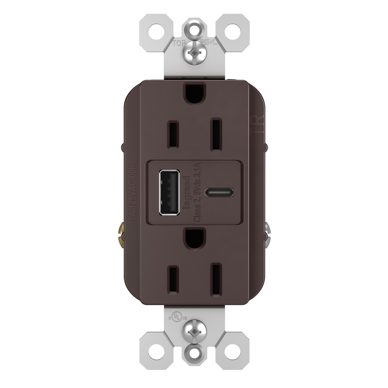 Pass & Seymour® R26USBACDBCCV4 Receptacles & USB Ports