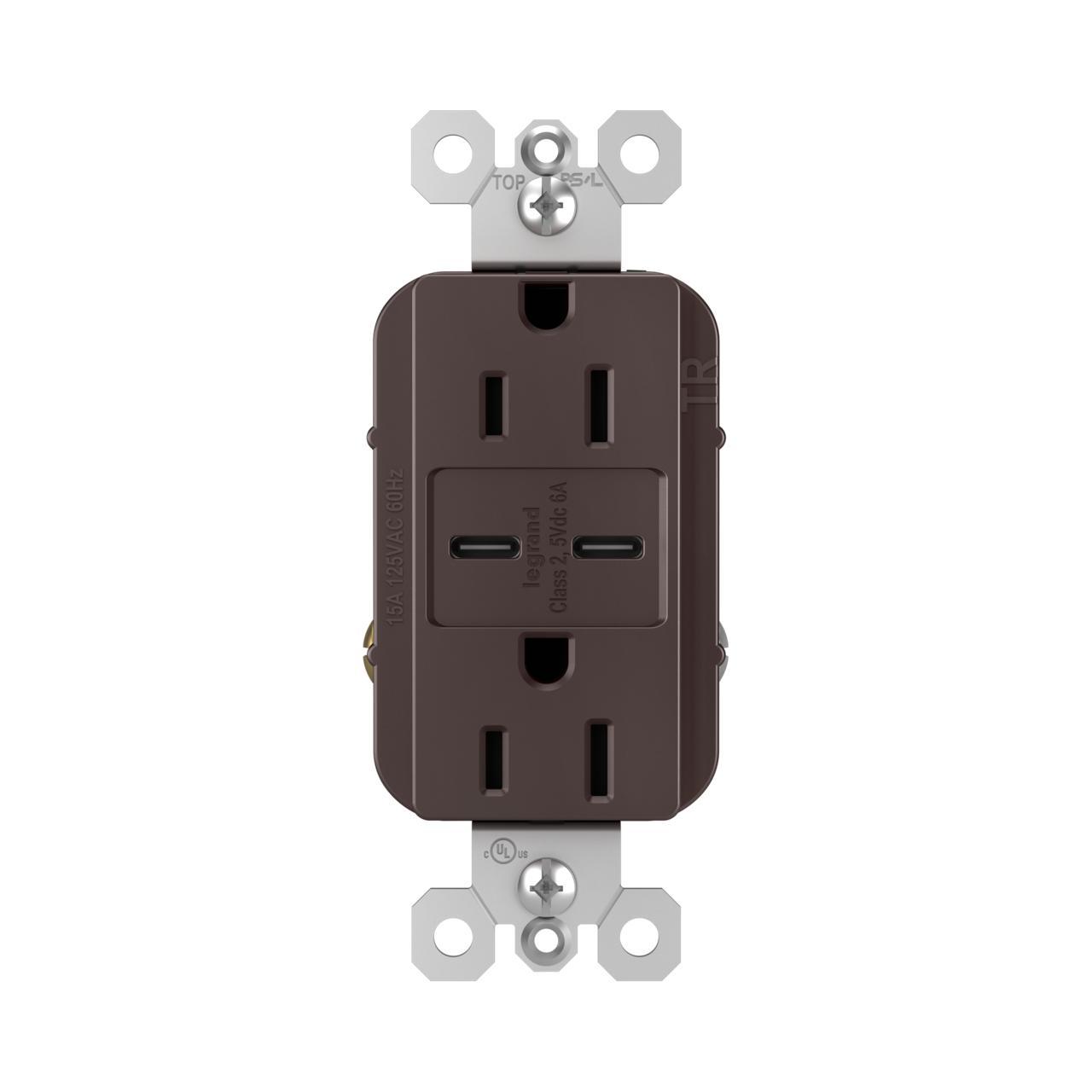 Pass & Seymour® R26USBCC6DBCCV4 Receptacles & USB Ports