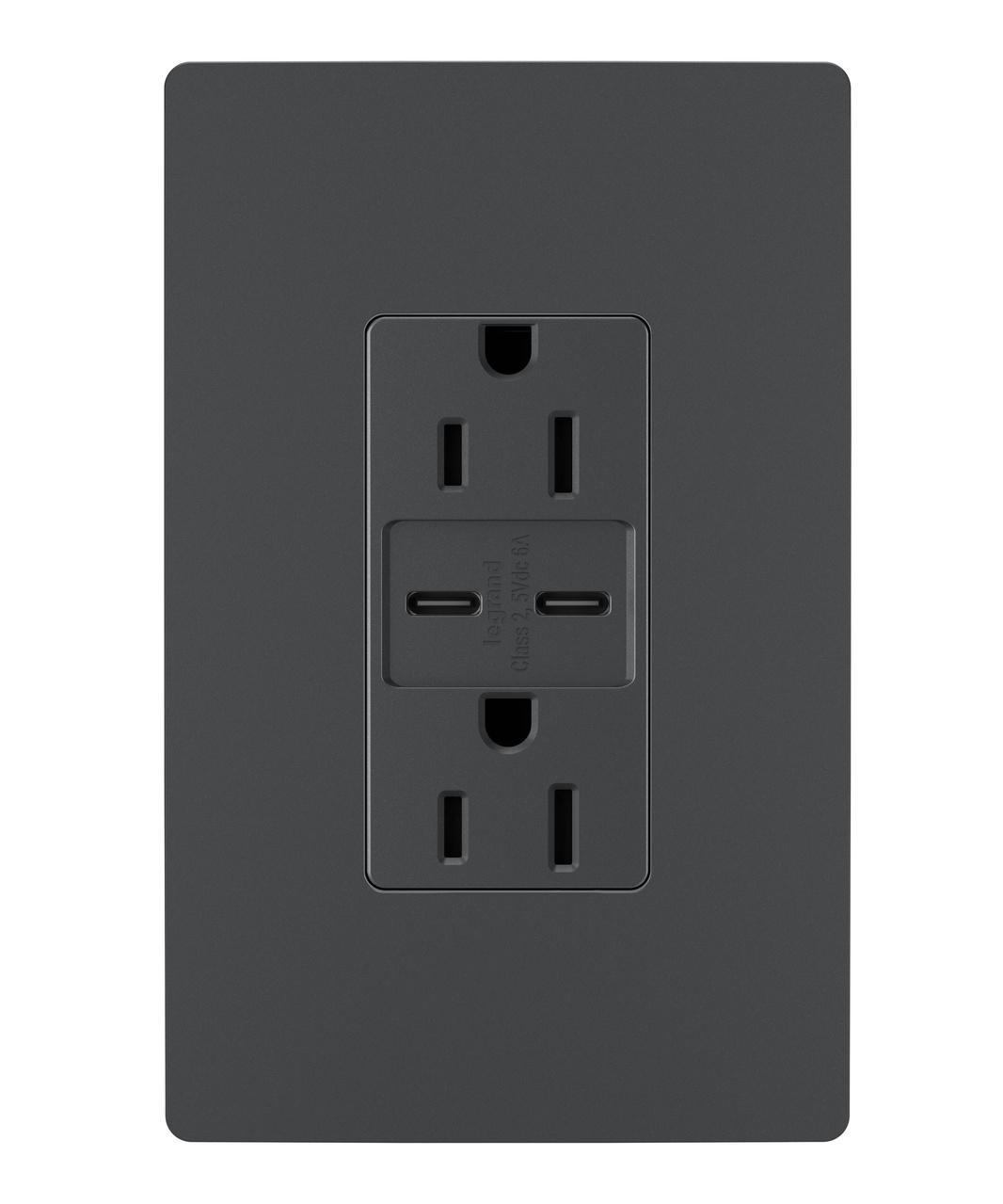 Pass & Seymour® R26USBCC6G Receptacles & USB Ports