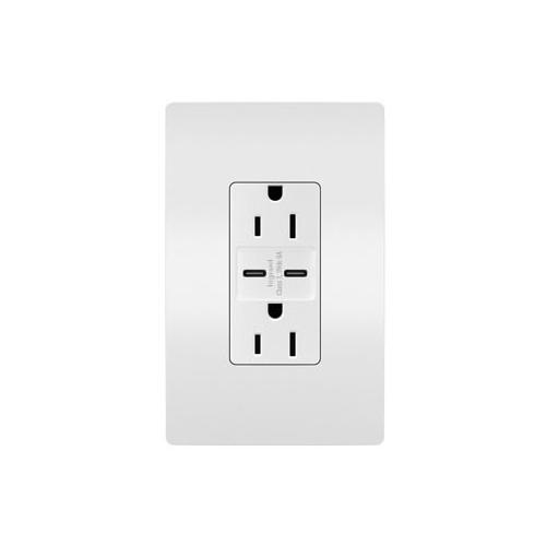Pass & Seymour® R26USBCC6W Receptacles & USB Ports