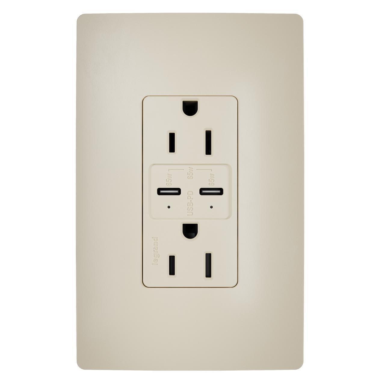 Pass & Seymour® R26USBPD65I Receptacles & USB Ports