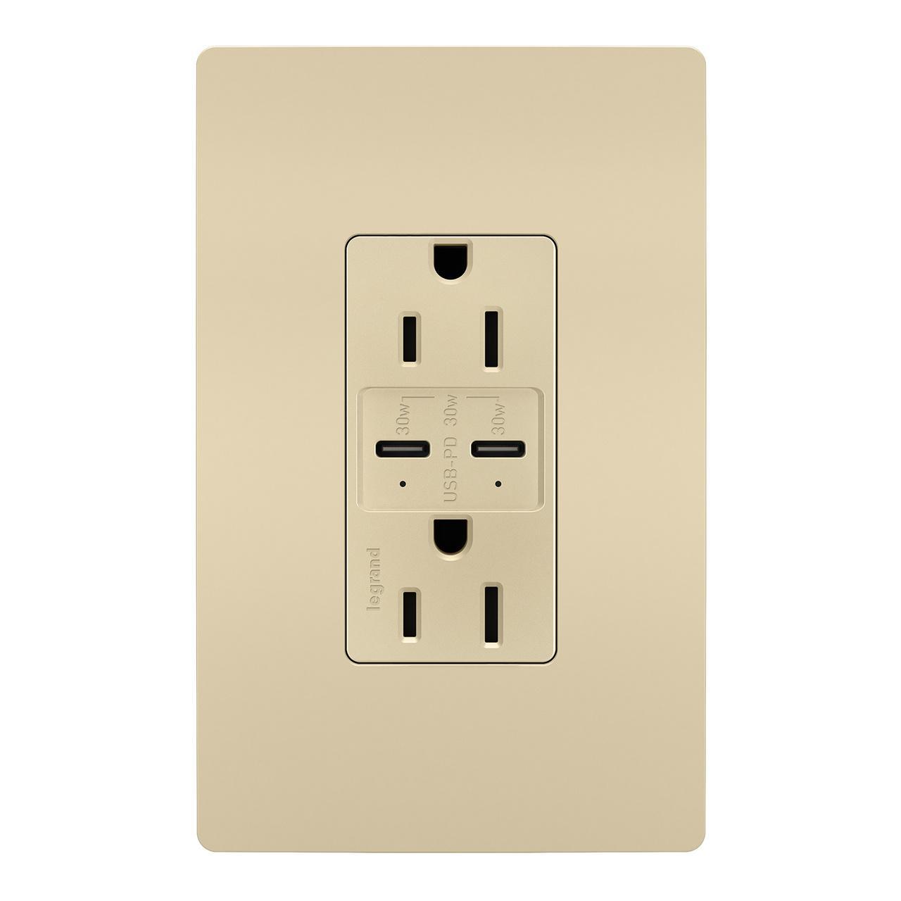Pass & Seymour® R26USBPDI Receptacles & USB Ports