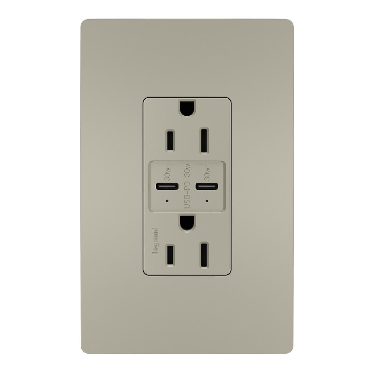 Pass & Seymour® R26USBPDNICC6 Receptacles & USB Ports