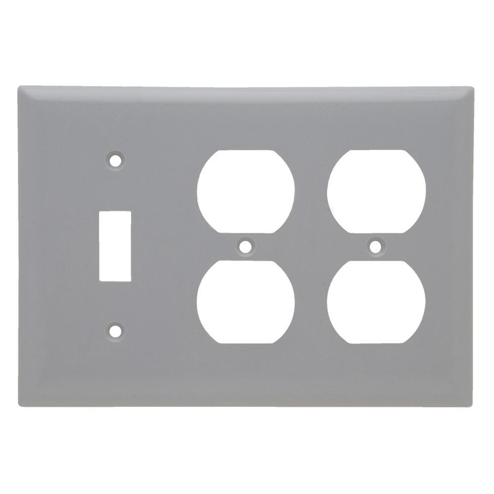 Pass & Seymour® SP182GRY Combination Wallplates