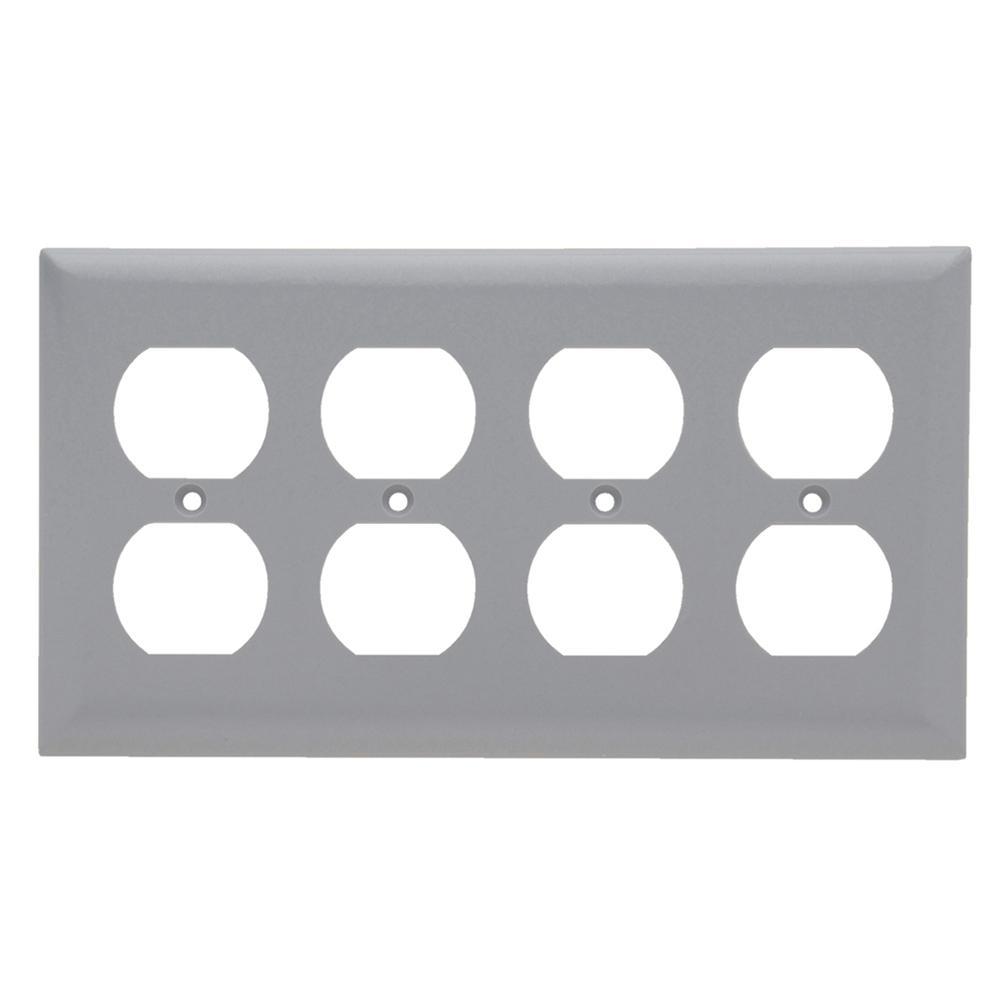 Pass & Seymour® SP84GRY Receptacle Wallplates