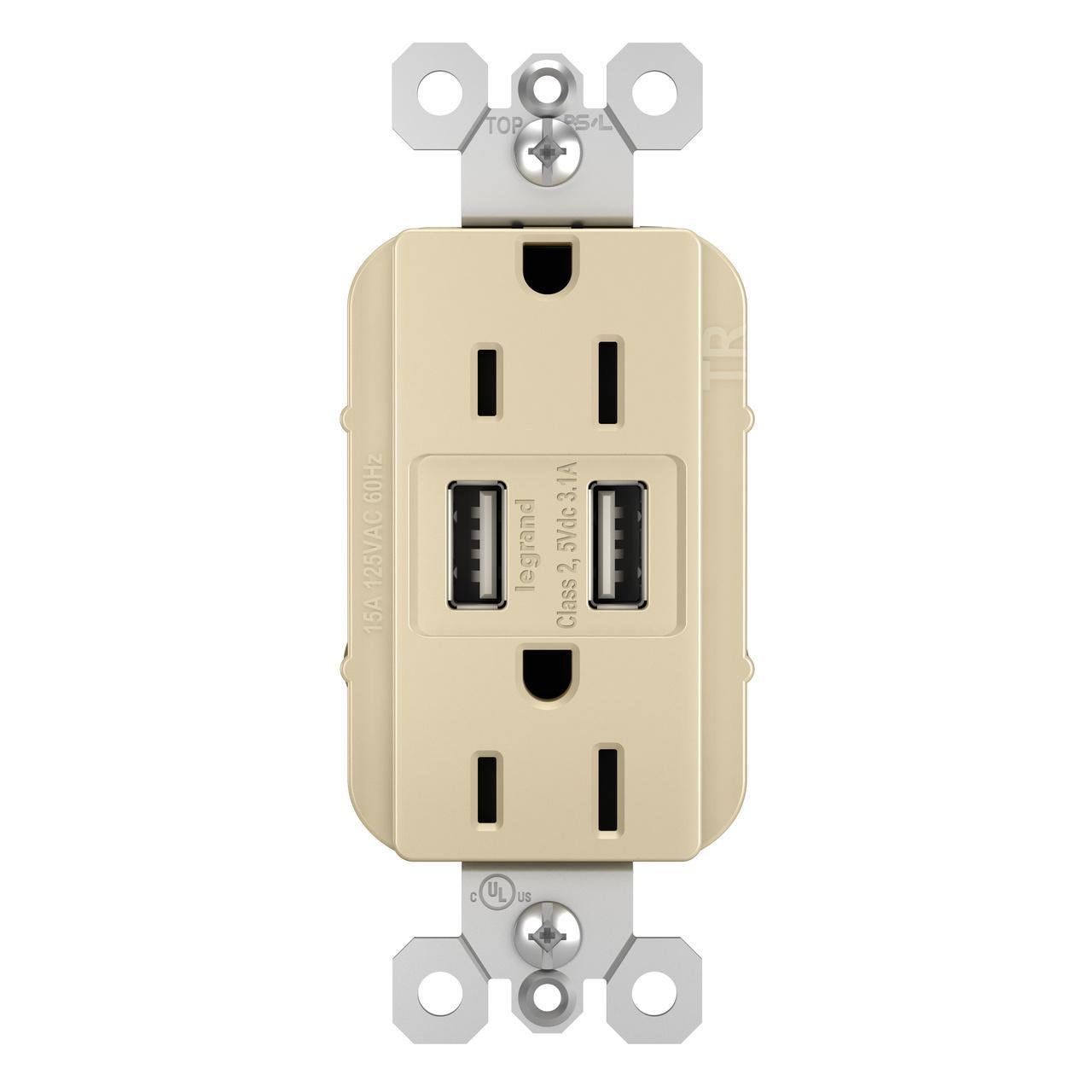 Pass & Seymour® TM826USBICC6 Receptacles & USB Ports