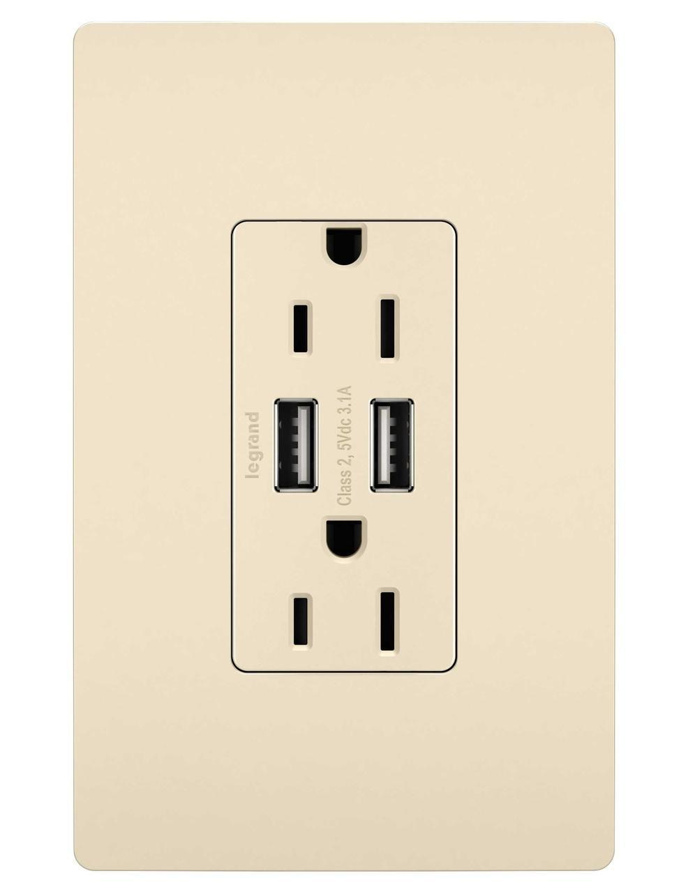 Pass & Seymour® TM826USBLA Receptacles & USB Ports