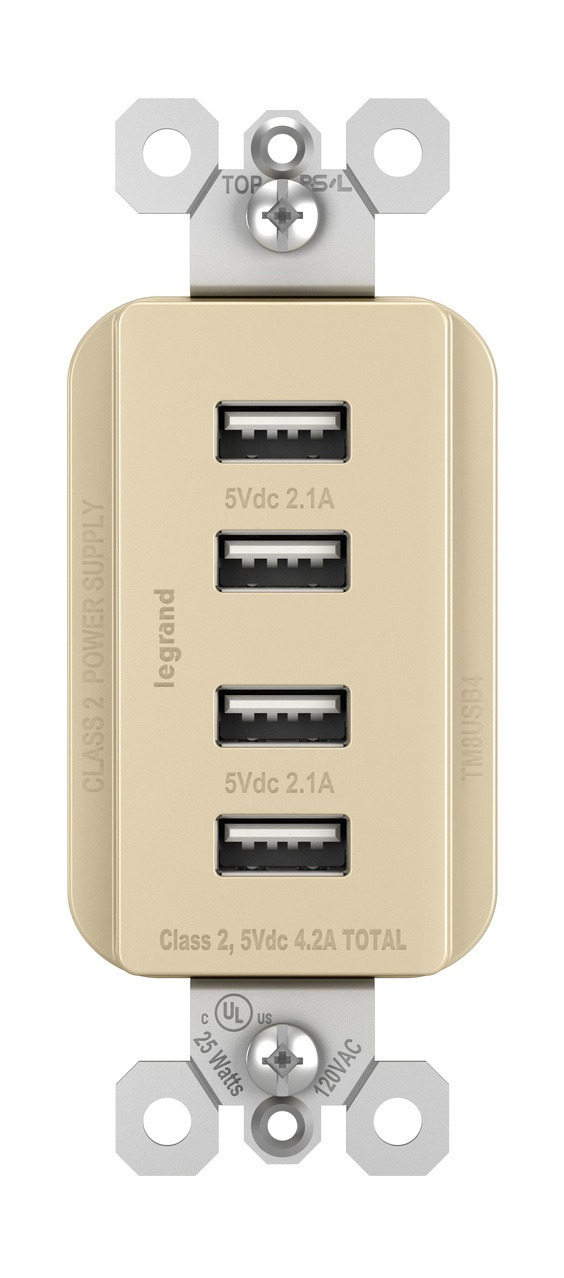 Pass & Seymour® TM8USB4ICC6 Receptacles & USB Ports