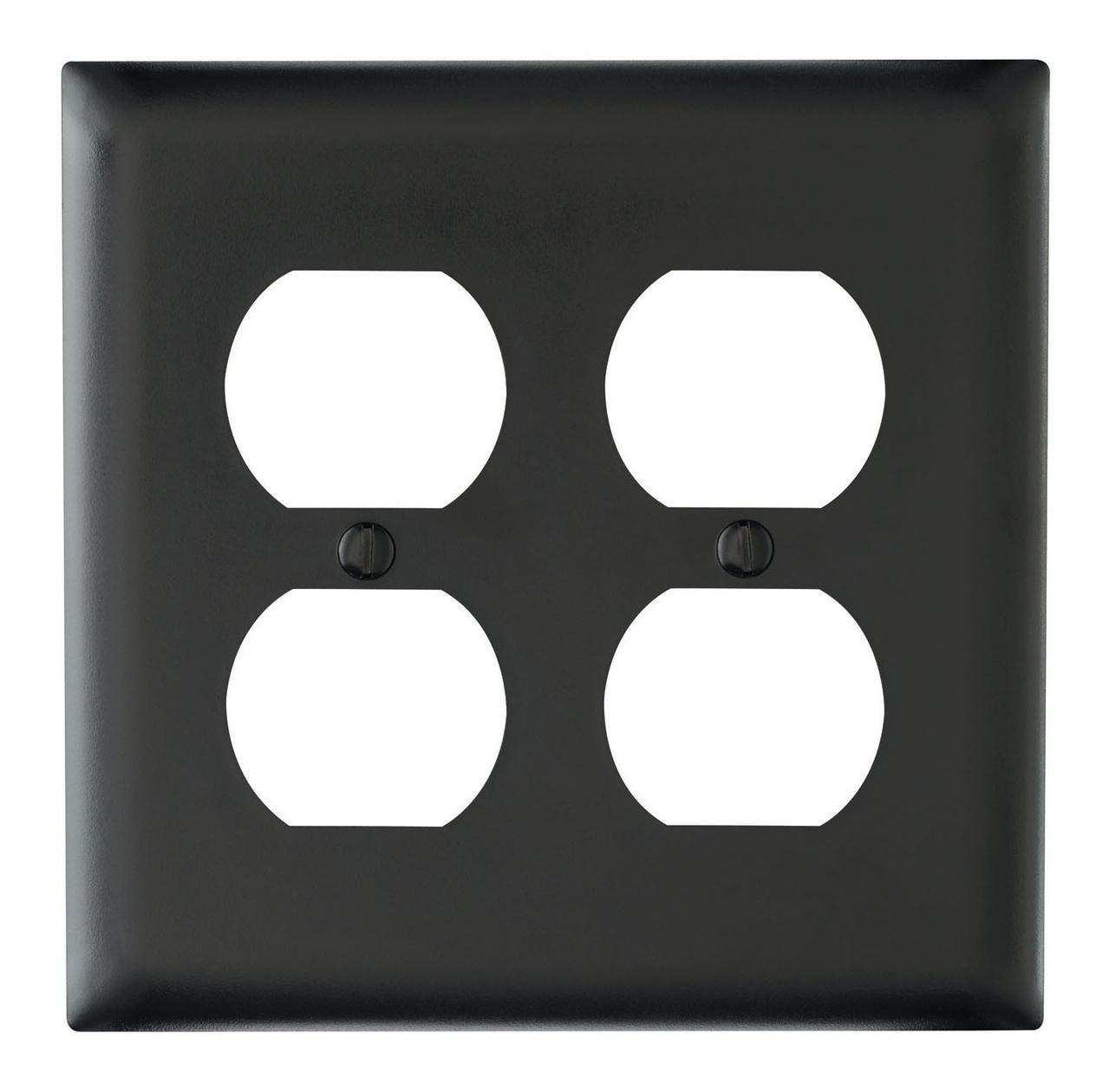 Pass & Seymour® TP82BK Receptacle Wallplates