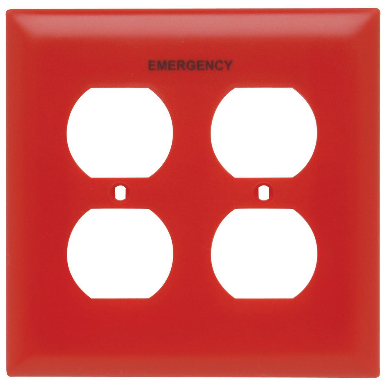 Pass & Seymour® TP82ERED Receptacle Wallplates