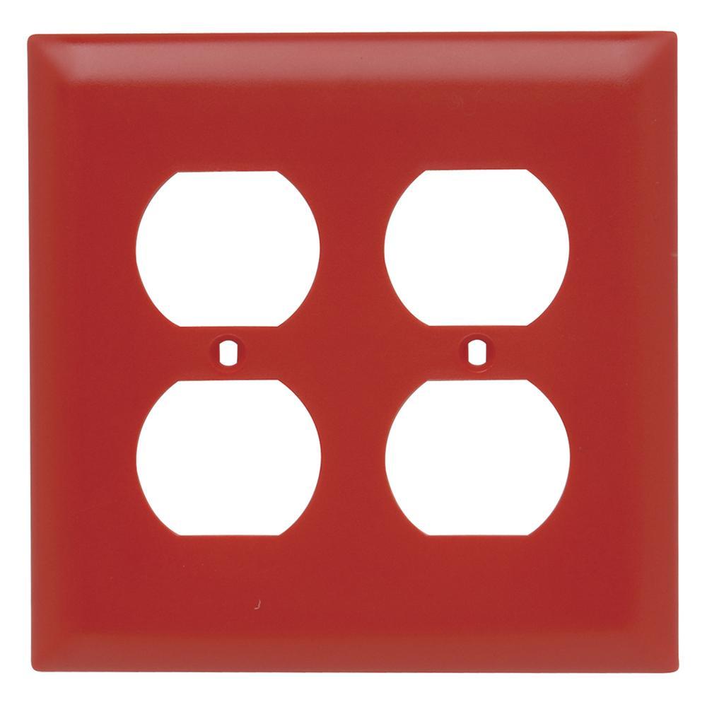 Pass & Seymour® TP82RED Receptacle Wallplates