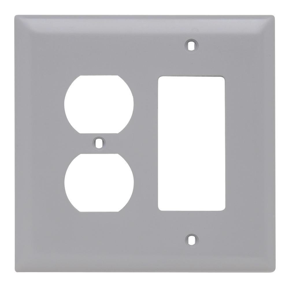 Pass & Seymour® TPJ826GRY Combination Wallplates
