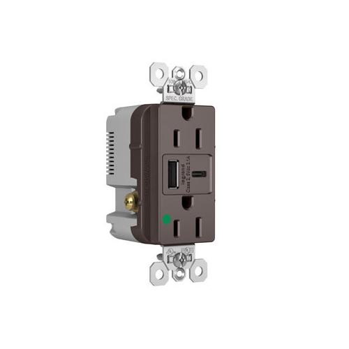 Pass & Seymour® TR15HUSBAC Receptacles & USB Ports