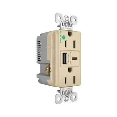 Pass & Seymour® TR15HUSBAC6I Receptacles & USB Ports