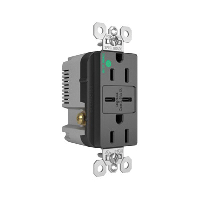 Pass & Seymour® TR15HUSBCC6BK Receptacles & USB Ports