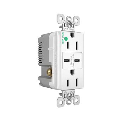 Pass & Seymour® TR15HUSBCC6W Receptacles & USB Ports