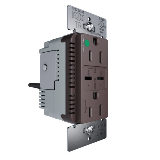 Pass & Seymour® TR15HUSBPD65 Receptacles & USB Ports