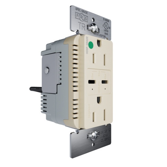 Pass & Seymour® TR15HUSBPD65I Receptacles & USB Ports