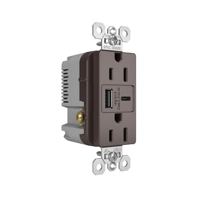 Pass & Seymour® TR15USBAC6 Receptacles & USB Ports