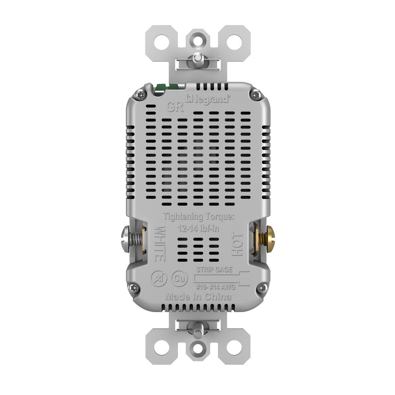 Pass & Seymour® TR15USBACGRY Receptacles & USB Ports