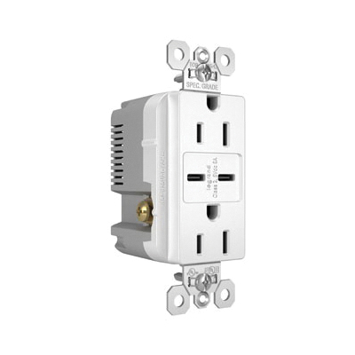 Pass & Seymour® TR15USBCC6W Receptacles & USB Ports