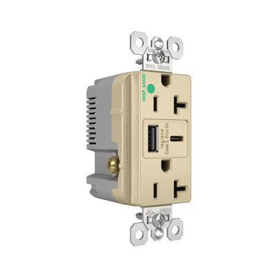Pass & Seymour® TR20HUSBAC6I Receptacles & USB Ports