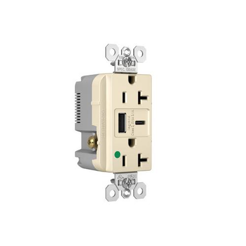 Pass & Seymour® TR20HUSBACLA Receptacles & USB Ports