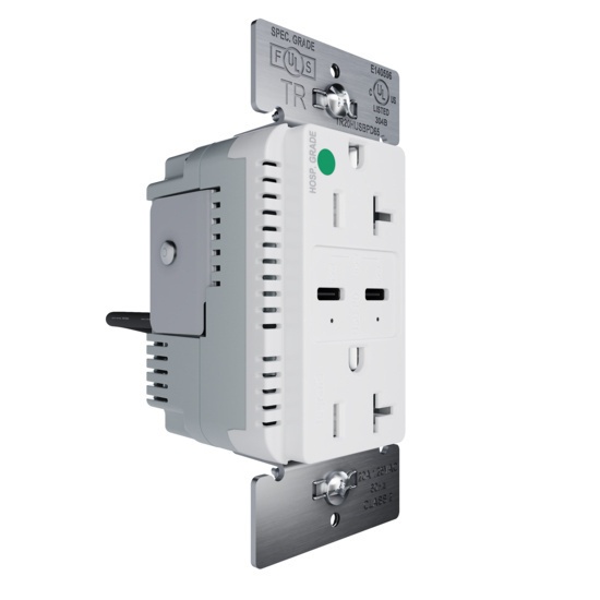 Pass & Seymour® TR20HUSBPD65W Receptacles & USB Ports