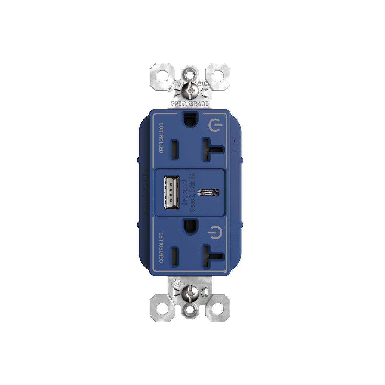 Pass & Seymour® TR20USBAC6CDBL Receptacles & USB Ports