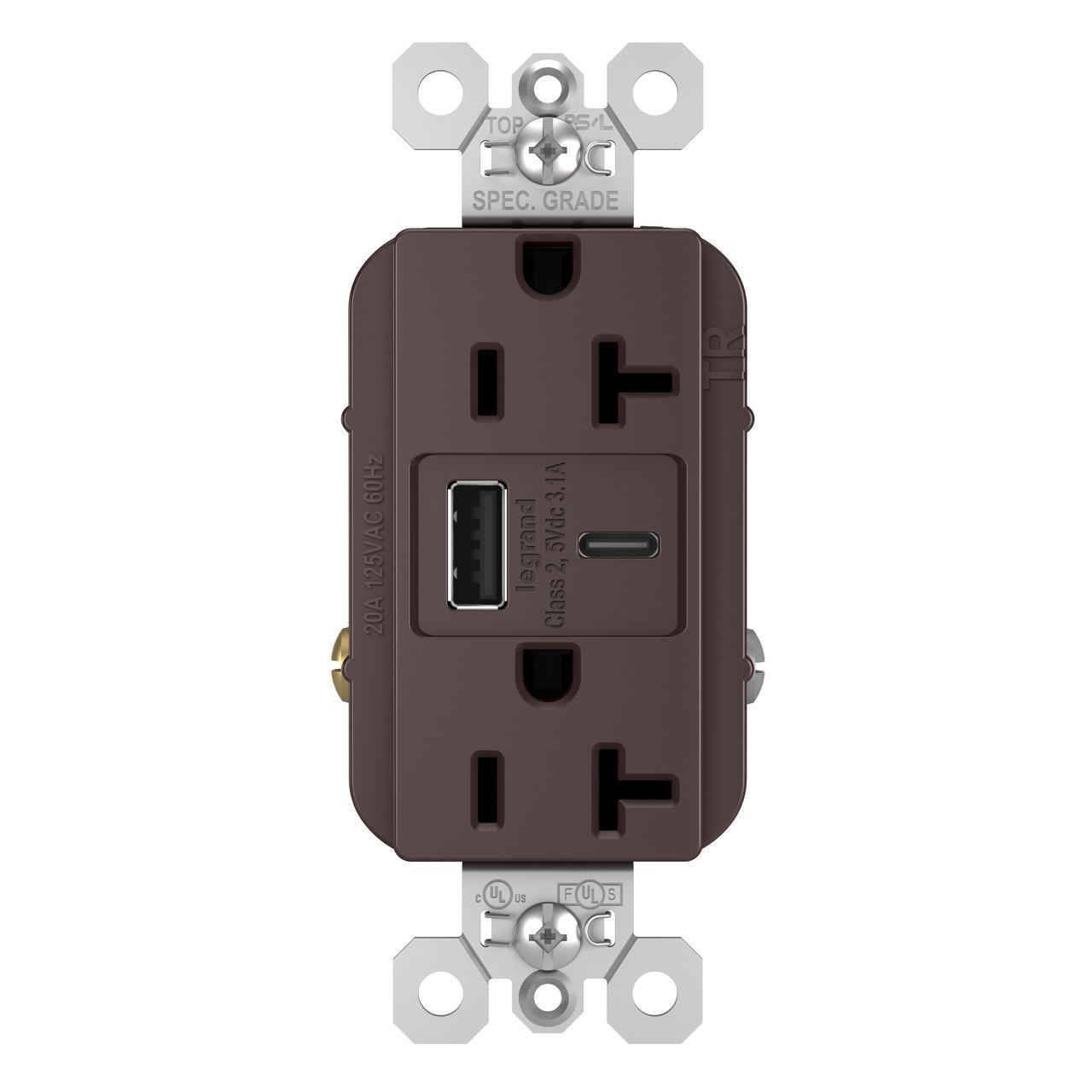 Pass & Seymour® TR20USBAC Receptacles & USB Ports