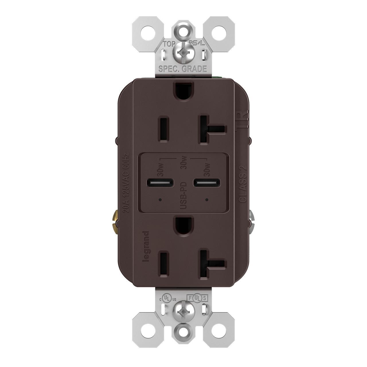 Pass & Seymour® TR20USBPDDB Receptacles & USB Ports