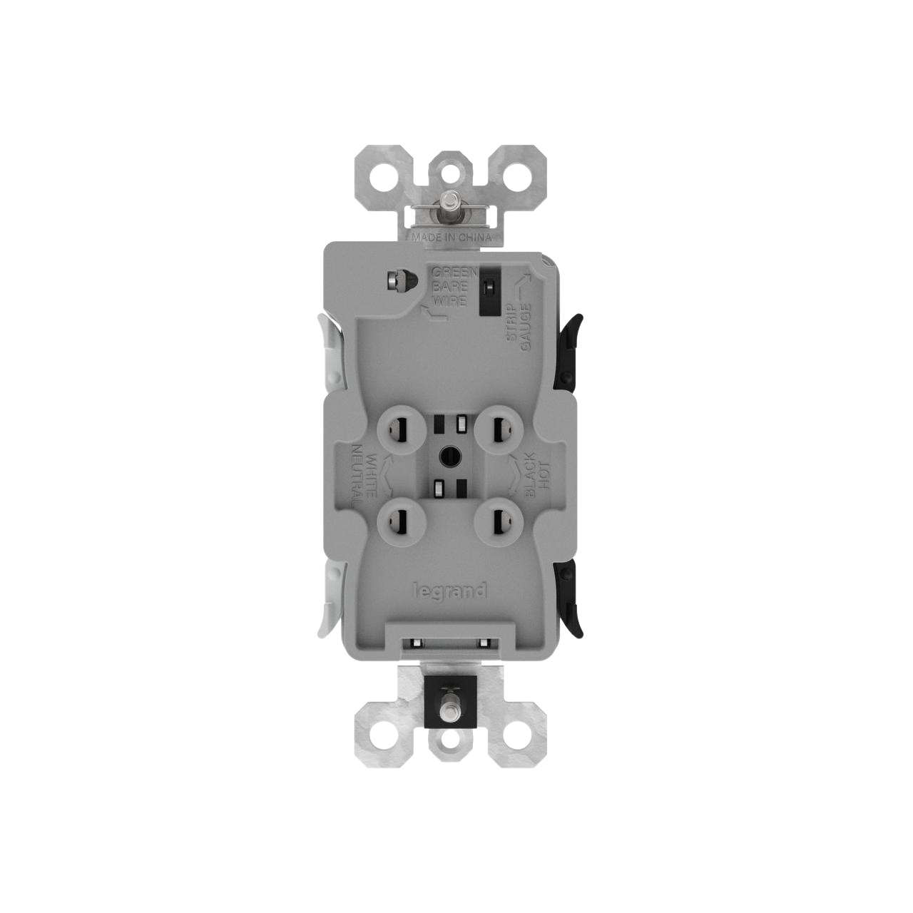 Pass & Seymour® TR26242DVSBK Straight Blade Receptacles