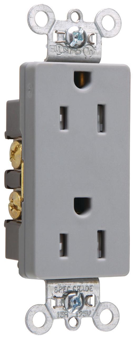 Pass & Seymour® TR26252GRY Straight Blade Receptacles