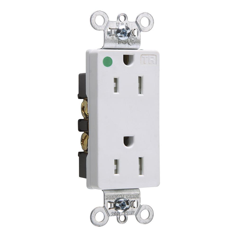 Pass & Seymour® TR26262HGW Straight Blade Receptacles