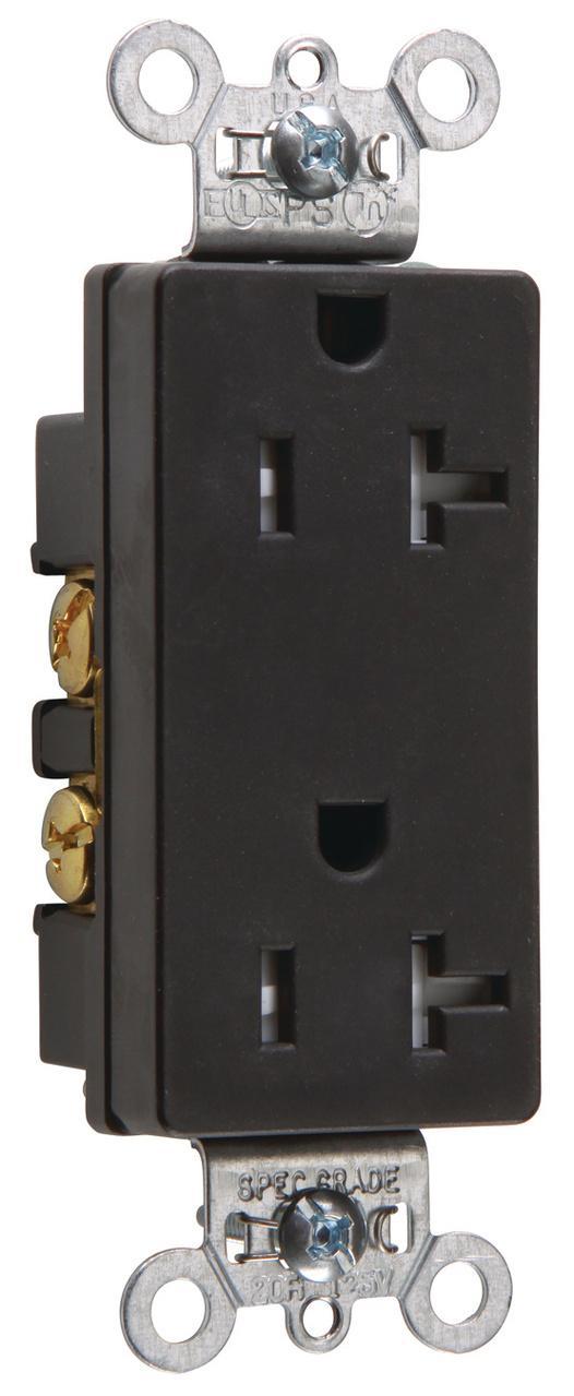 Pass & Seymour® TR26342BK Straight Blade Receptacles