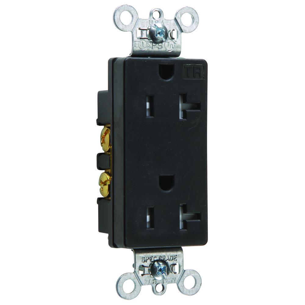 Pass & Seymour® TR26362BK Straight Blade Receptacles