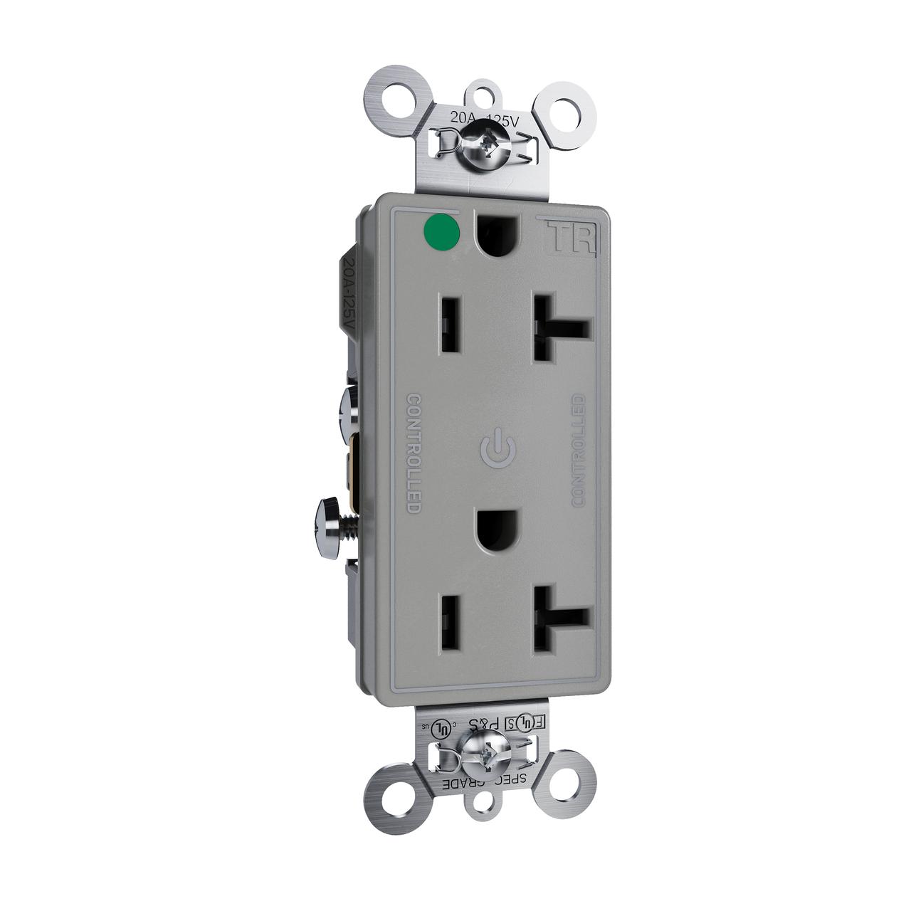 Pass & Seymour® TR26362HGCDGRY Straight Blade Receptacles