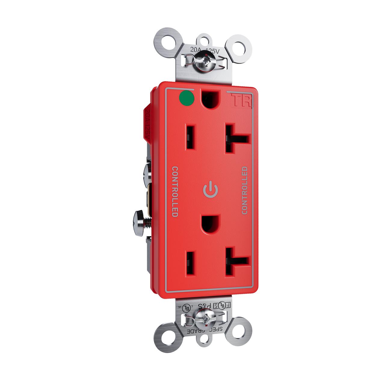 Pass & Seymour® TR26362HGCDRED Straight Blade Receptacles