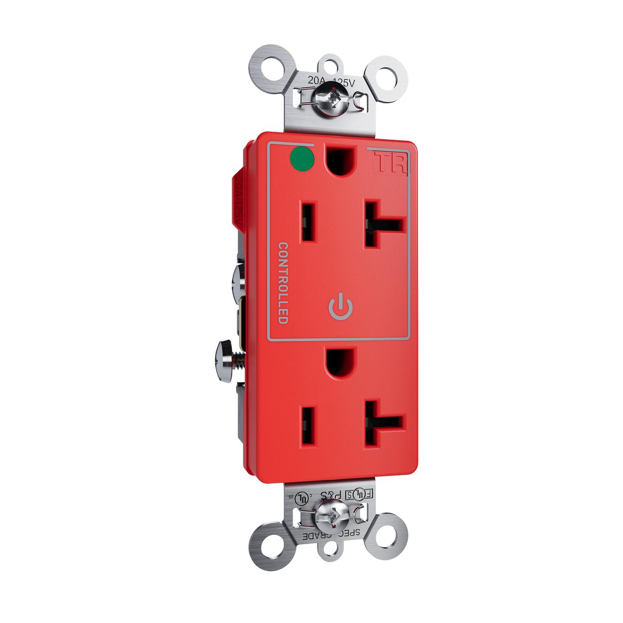 Pass & Seymour® TR26362HGCHRED Straight Blade Receptacles
