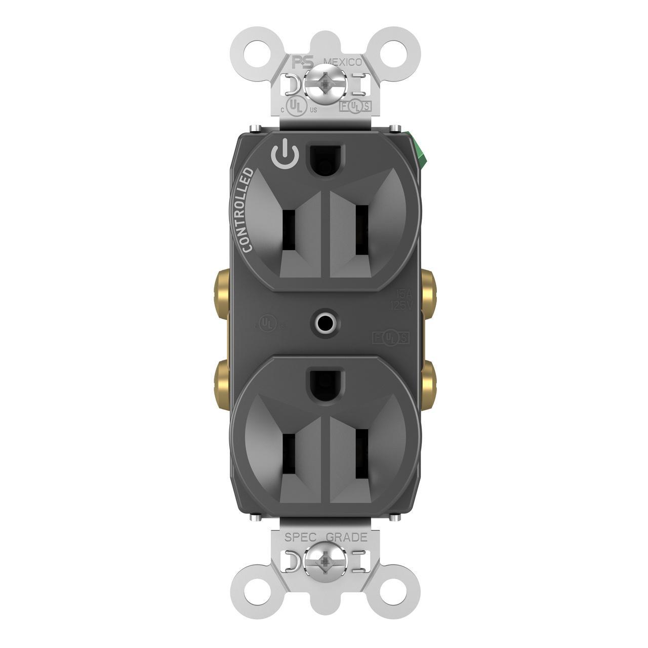 Pass & Seymour® TR5262CHBK Straight Blade Receptacles