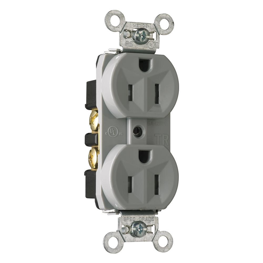 Pass & Seymour® TR5262GRY Straight Blade Receptacles