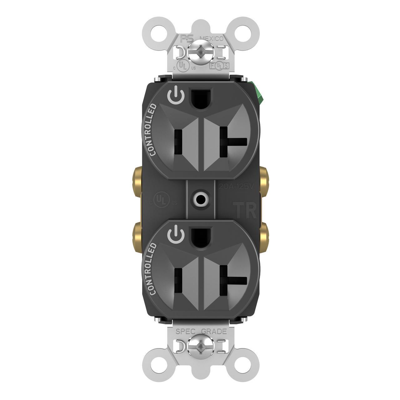 Pass & Seymour® TR5362CDBK Straight Blade Receptacles